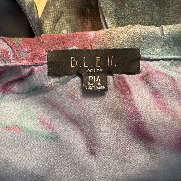 B.L.E.U. ~ Women’s lightweight 3/4 sleeve cruelty-free suede-like jacket size MP - Picture 4 of 9